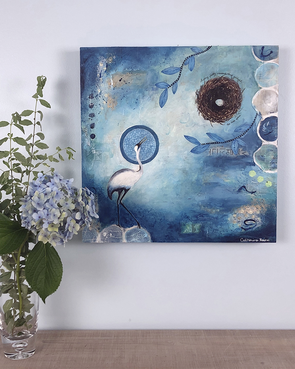 Living fully present and grateful, the door opens - 16 x 16" - Image 3