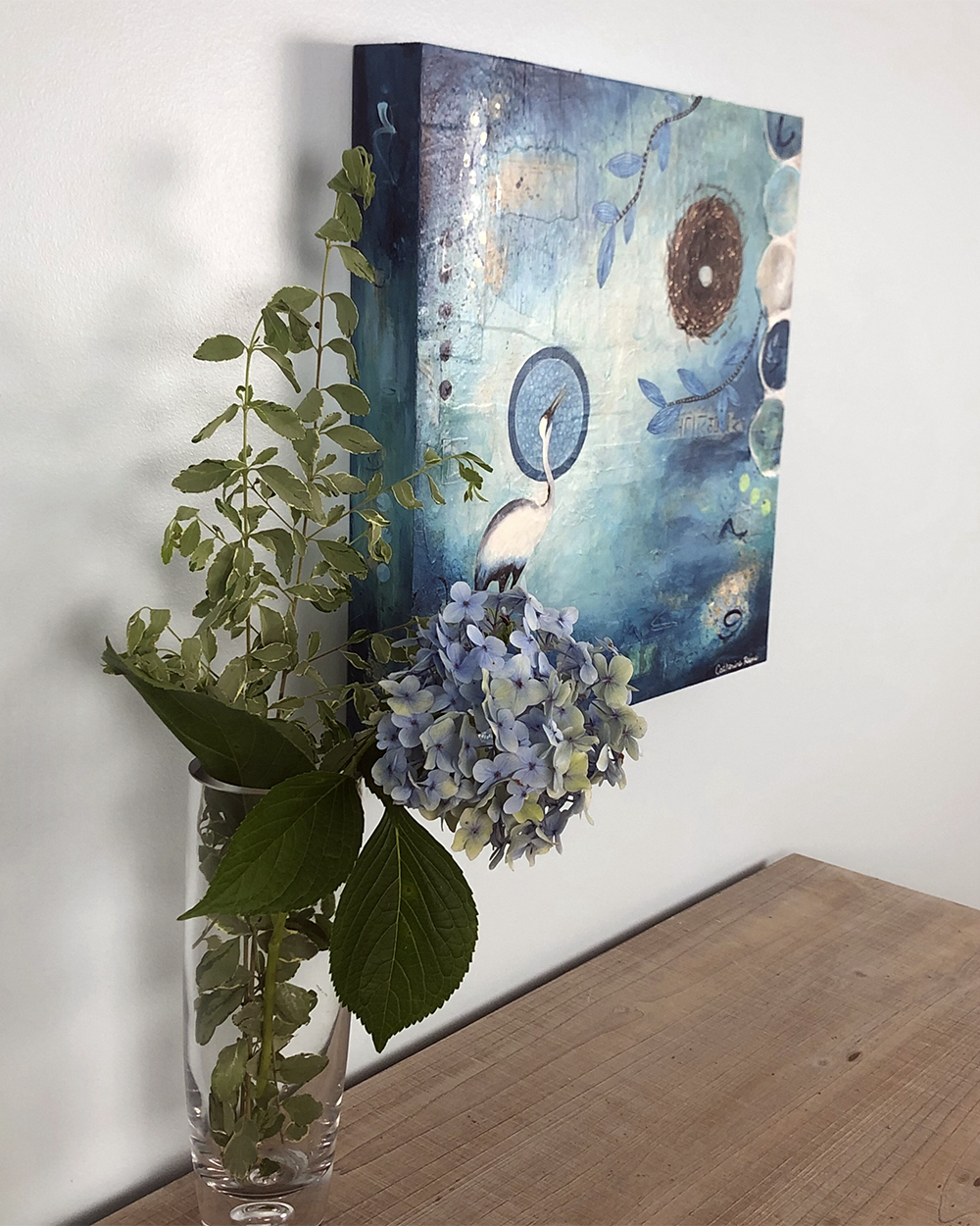 Living fully present and grateful, the door opens - 16 x 16" - Image 8