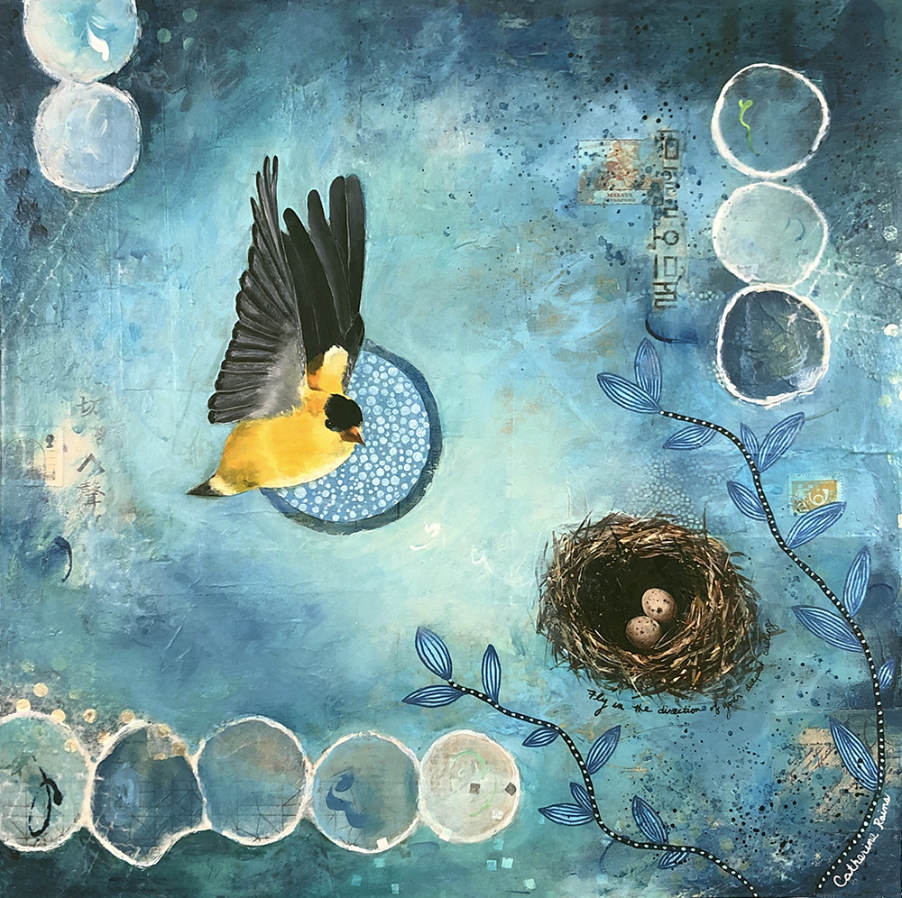 Fly in the direction of your deepest calling - 18 x 18" - Image 2