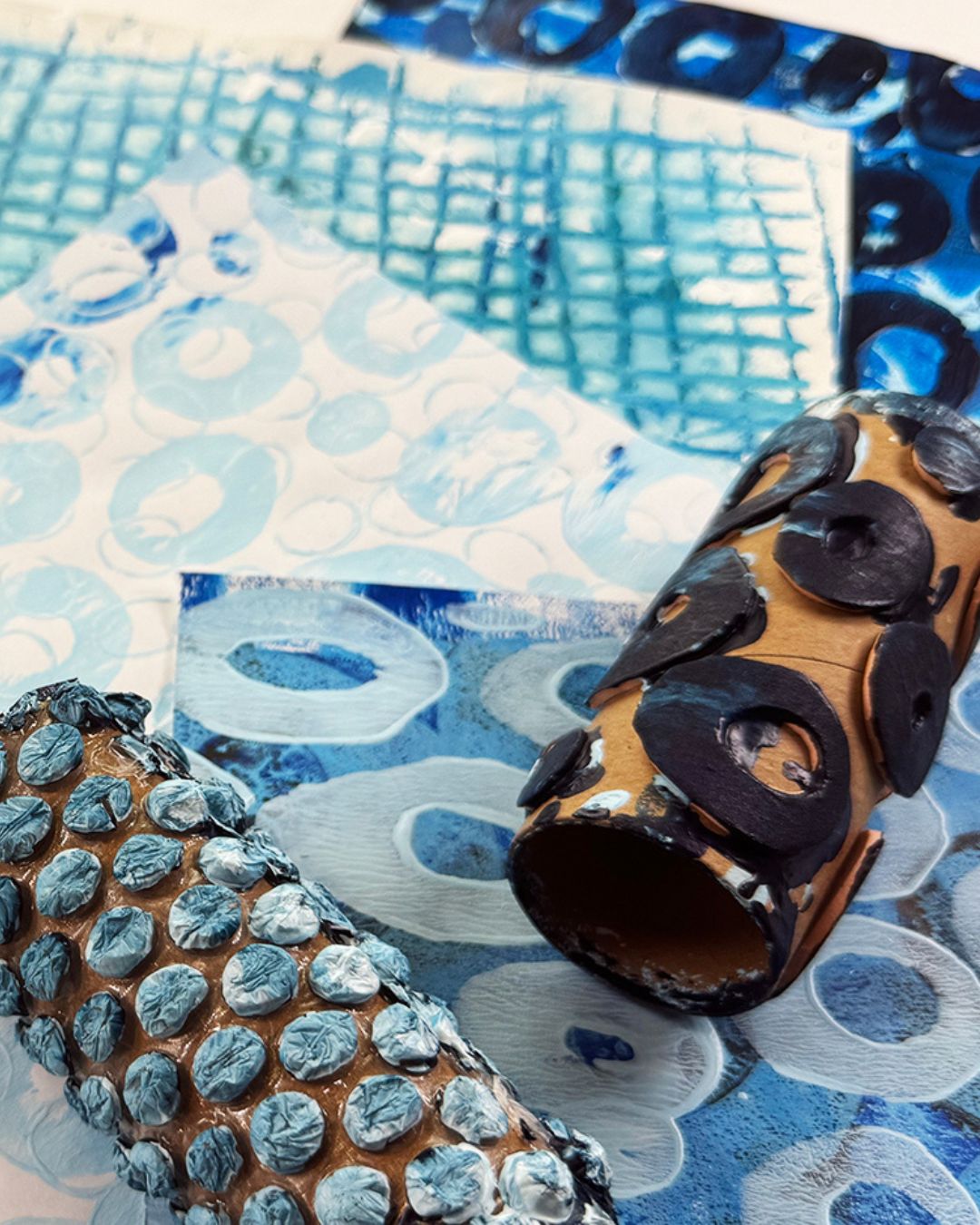 Transform Toilet Paper Rolls into Gorgeous Collage Papers